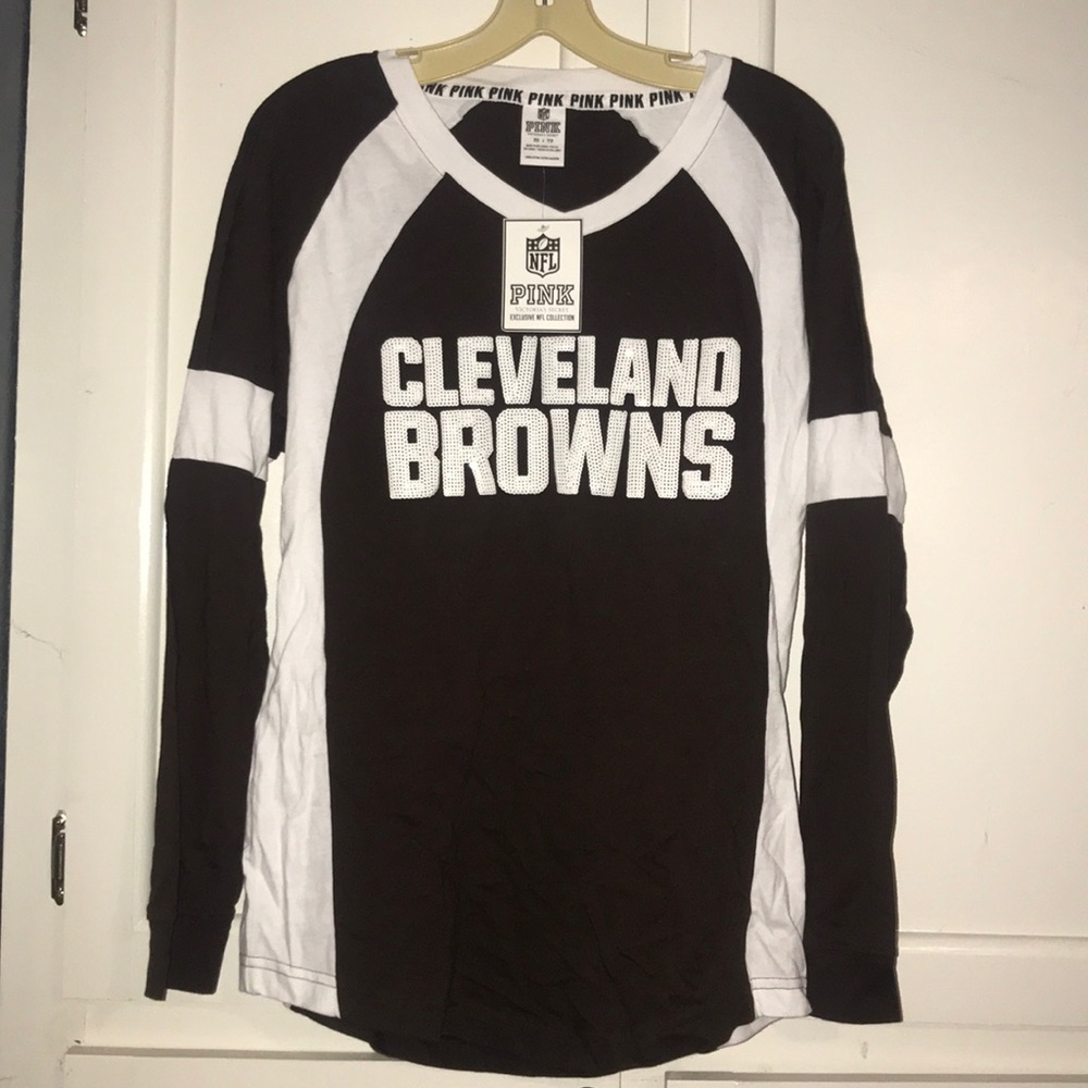 NWT VS PINK Cleveland Browns Bling Long Sleeve 🏉